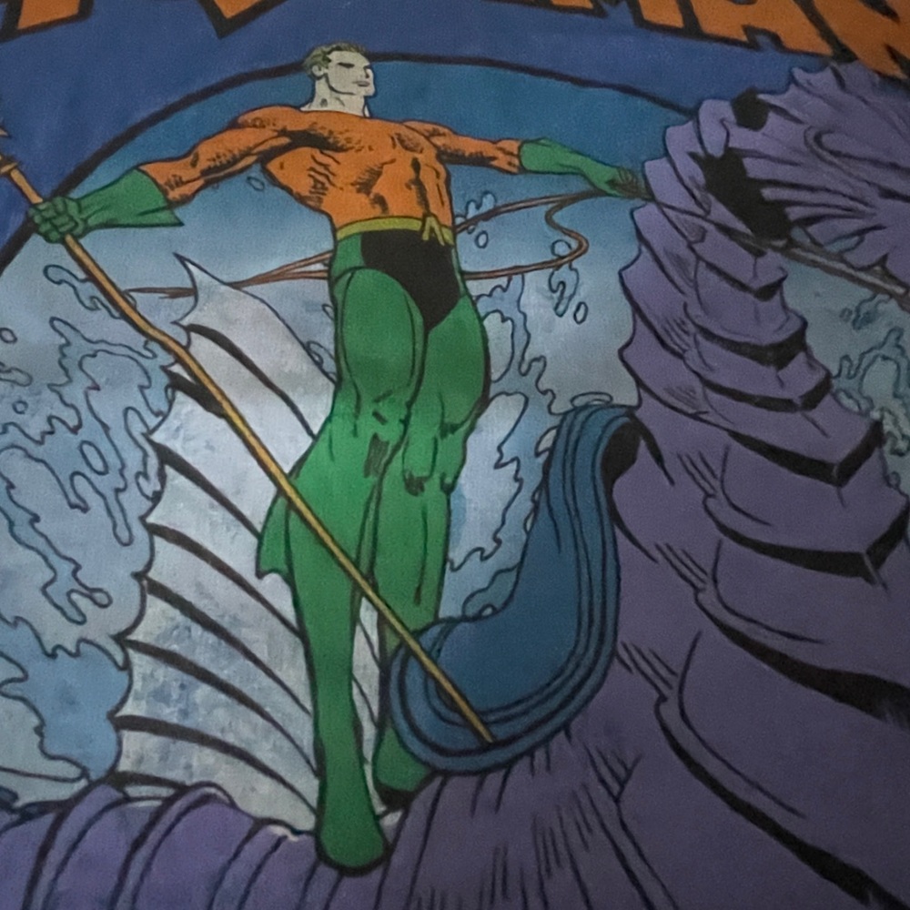 PRICE DROP! AQUAMAN  DC COMICS AQUAMAN ON SEAHORSE Short Sleeve T SHIRT NWT